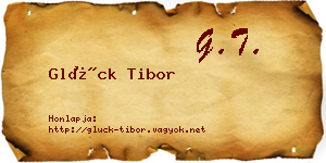 Glück Tibor névjegykártya